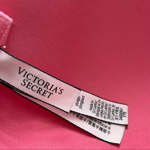 Victoria Secret Incredibles Plunge Bra Pink Size 34DDD - Picture 9 of 17